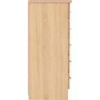 Nevada 5 Drawer Narrow Chest - Sonoma Oak Effect