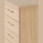Nevada 5 Drawer Narrow Chest - Sonoma Oak Effect