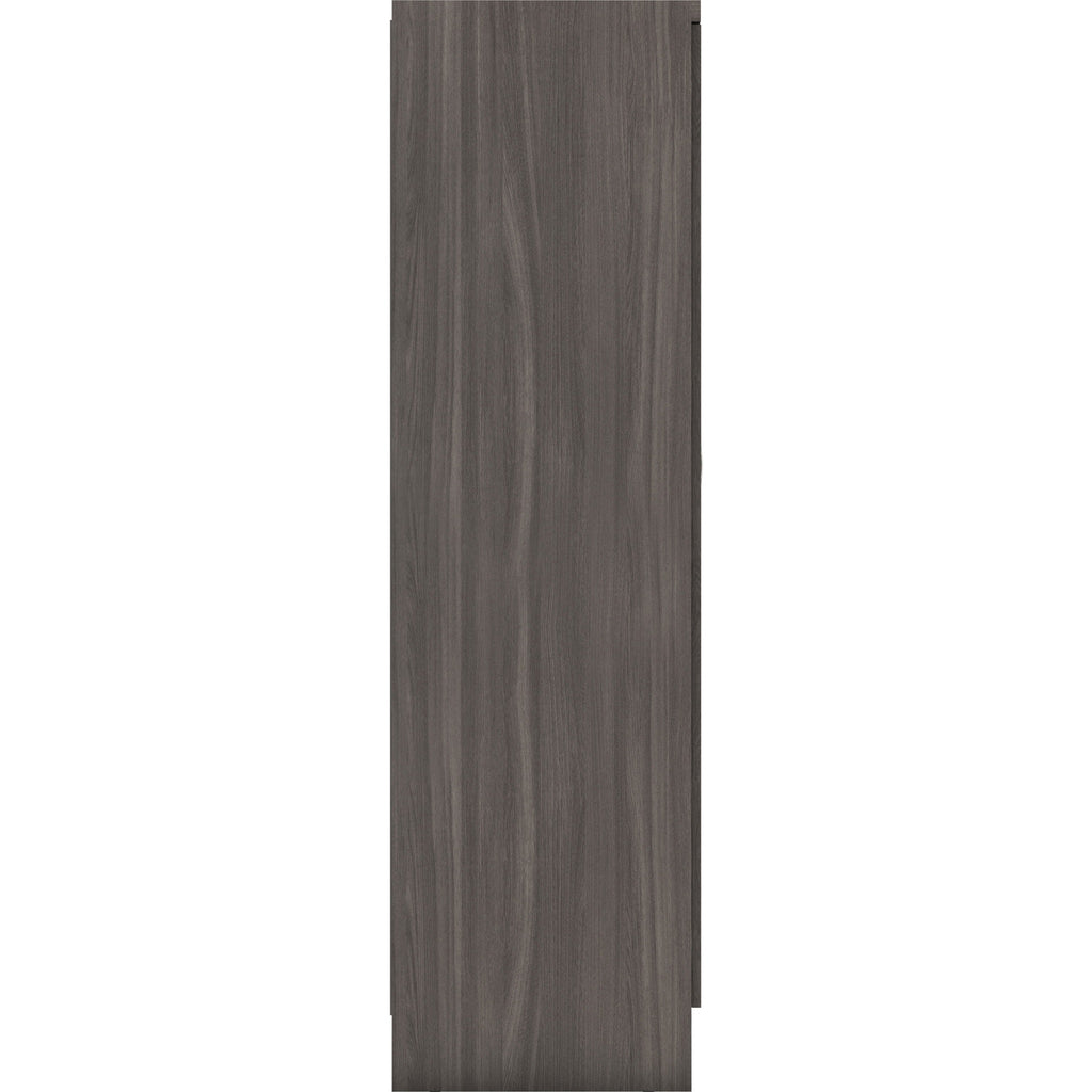 Nevada 6 Door 2 Drawer Wardrobe - Black Wood Grain