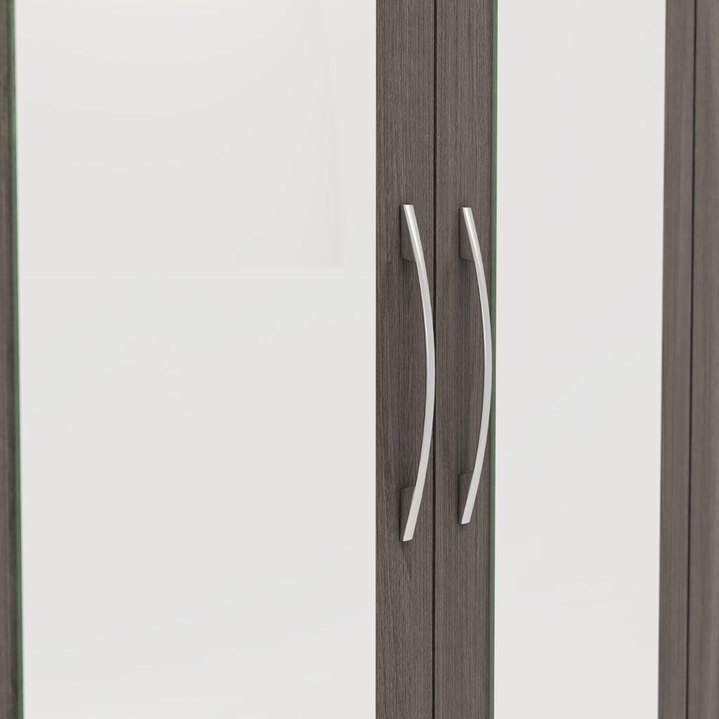 Nevada 6 Door 2 Drawer Wardrobe - Black Wood Grain
