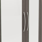 Nevada 6 Door 2 Drawer Wardrobe - Black Wood Grain