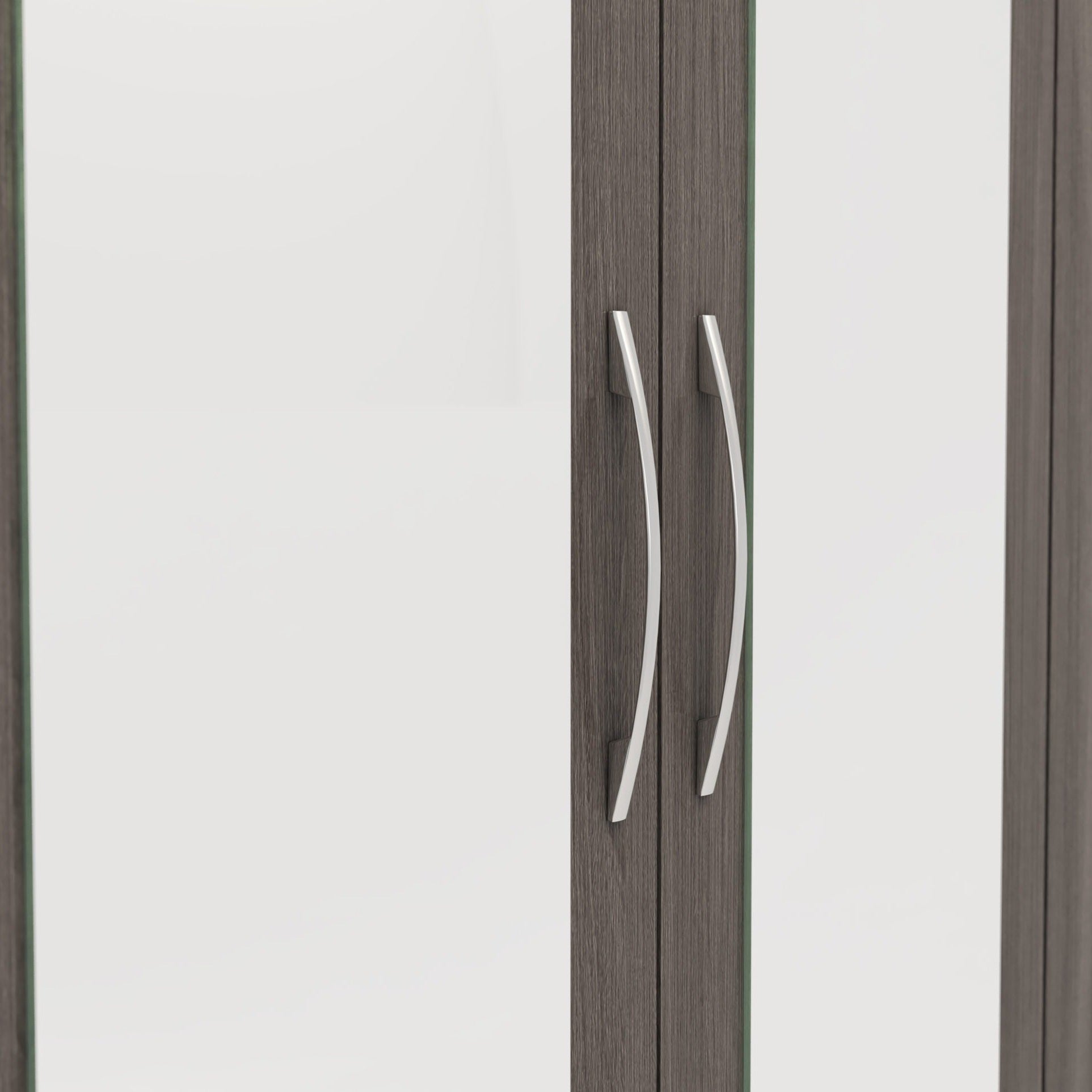 Nevada 6 Door 2 Drawer Wardrobe - Black Wood Grain