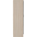 Nevada 6 Door 2 Drawer Wardrobe - Grey Gloss/Light Oak Effect Veneer