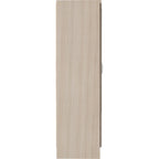 Nevada 6 Door 2 Drawer Wardrobe - Oyster Gloss/Light Oak Effect Veneer