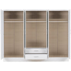 Nevada 6 Door 2 Drawer Wardrobe - White Gloss