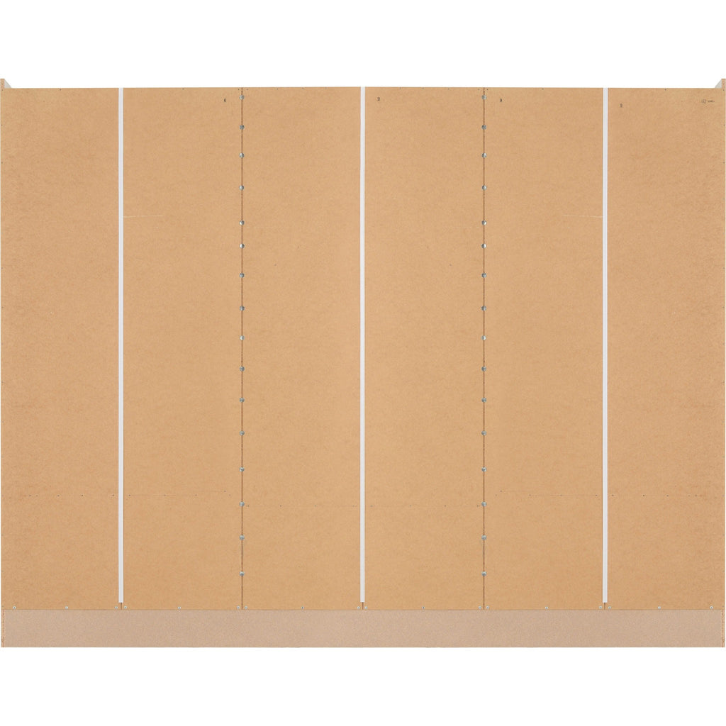 Nevada 6 Door 2 Drawer Wardrobe - White Gloss