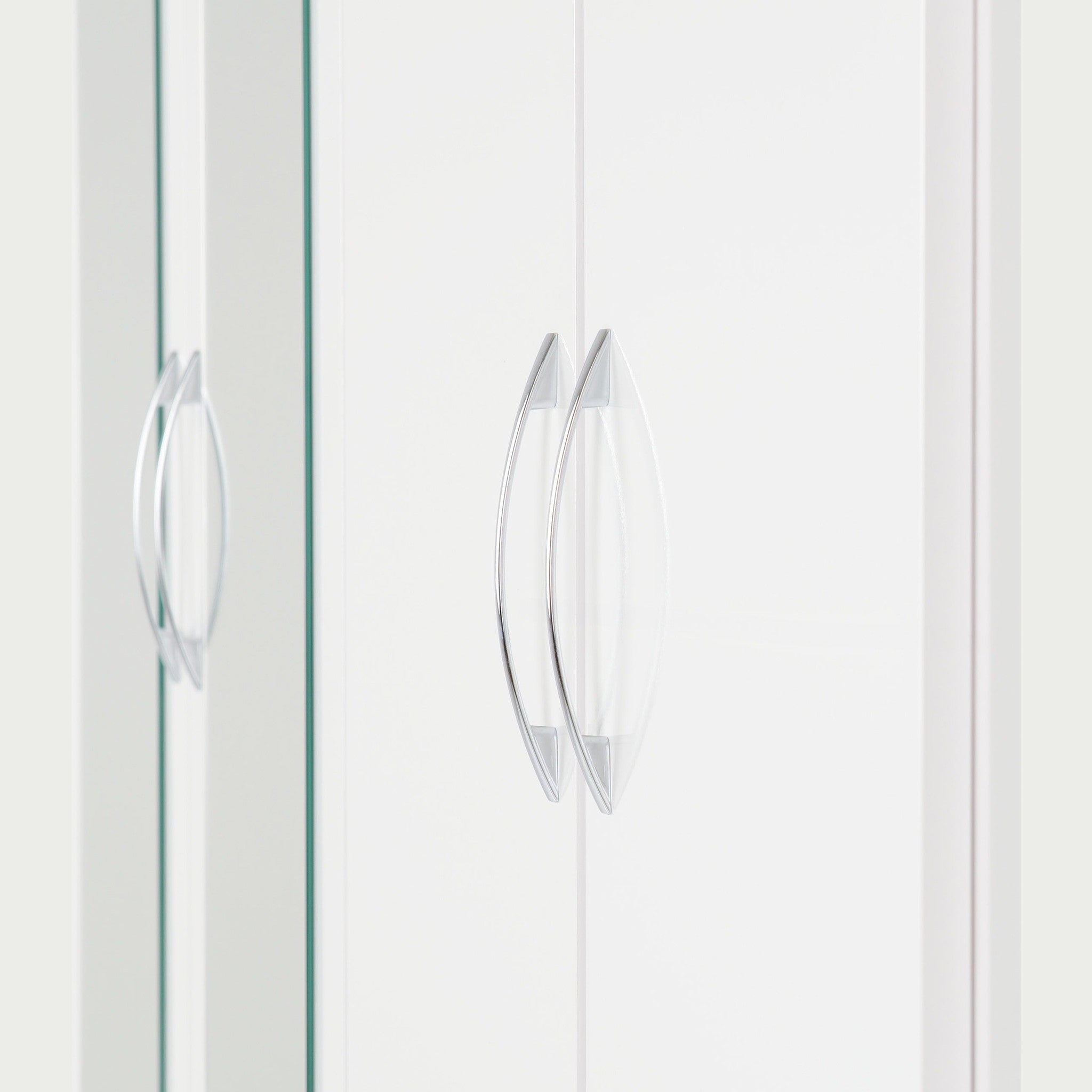 Nevada 6 Door 2 Drawer Wardrobe - White Gloss