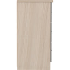 Nevada 6 Drawer Chest - Grey Gloss/Light Oak Effect Veneer