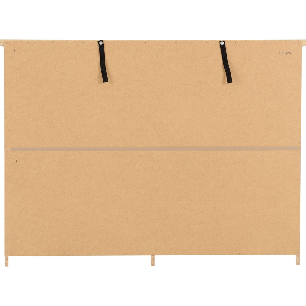 Nevada 6 Drawer Chest - Grey Gloss/Light Oak Effect Veneer
