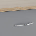 Nevada 6 Drawer Chest - Grey Gloss/Light Oak Effect Veneer