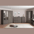 Nevada 4 Door 2 Drawer Wardrobe - Black Wood Grain