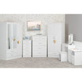 Nevada 3+2 Drawer Chest - White Gloss