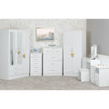 Nevada 4 Door 2 Drawer Wardrobe - White Gloss