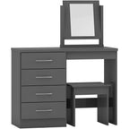 Nevada Dressing Table Set - 3D Effect Grey