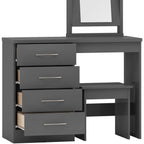 Nevada Dressing Table Set - 3D Effect Grey