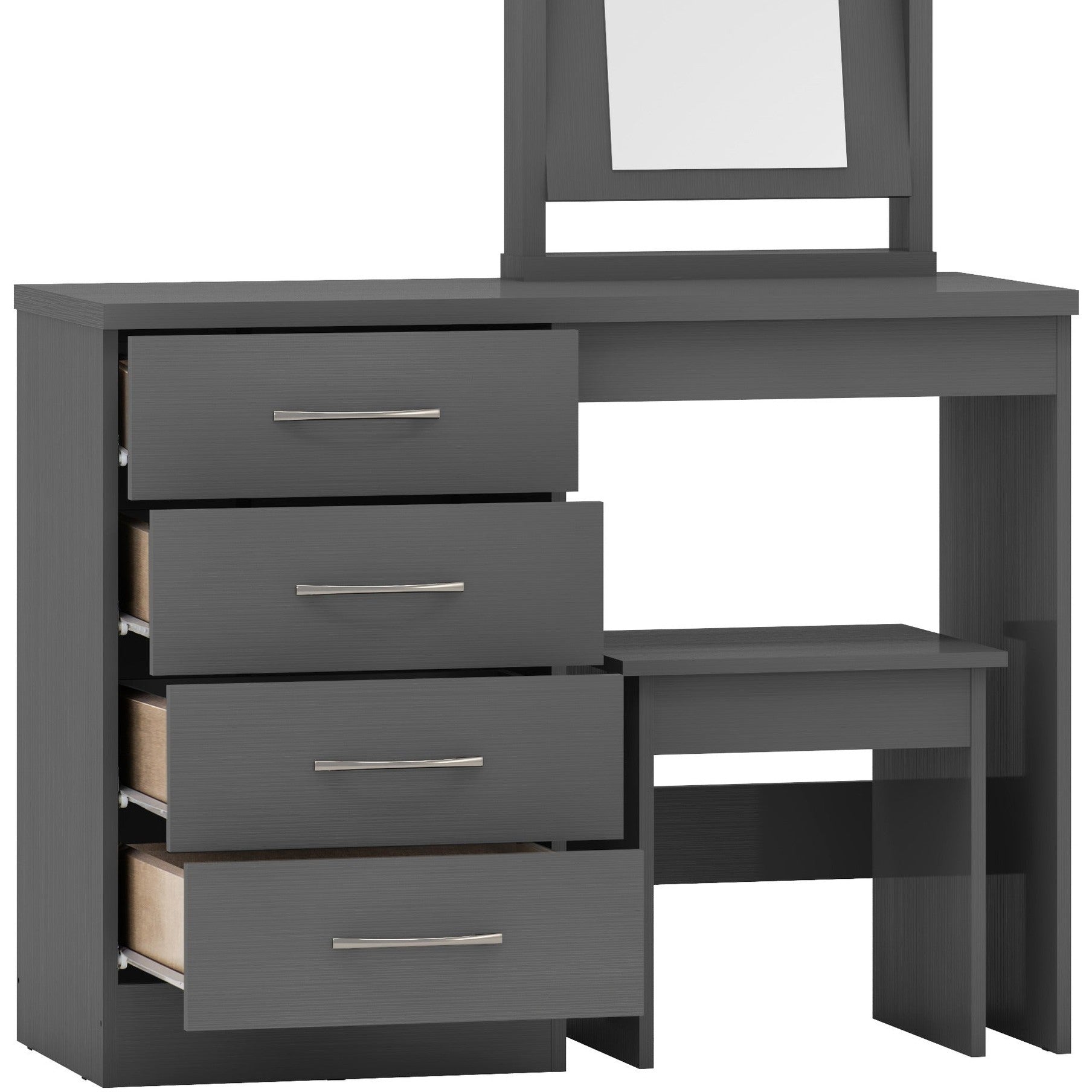 Nevada Dressing Table Set - 3D Effect Grey