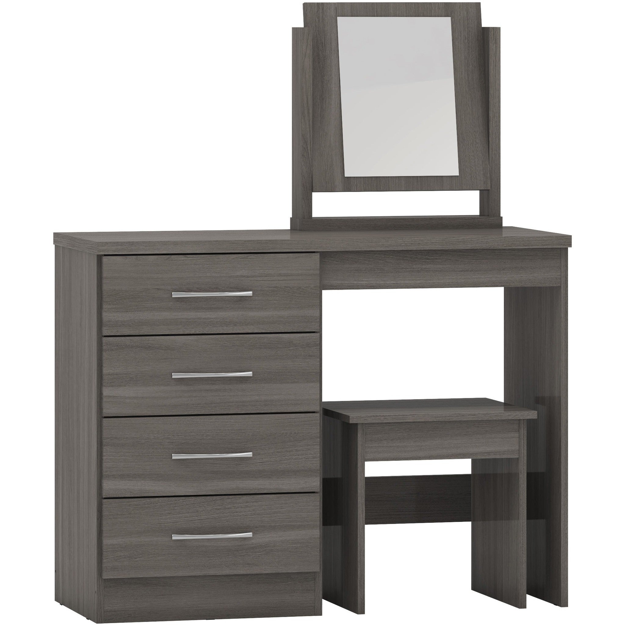 Nevada Dressing Table Set - Black Wood Grain