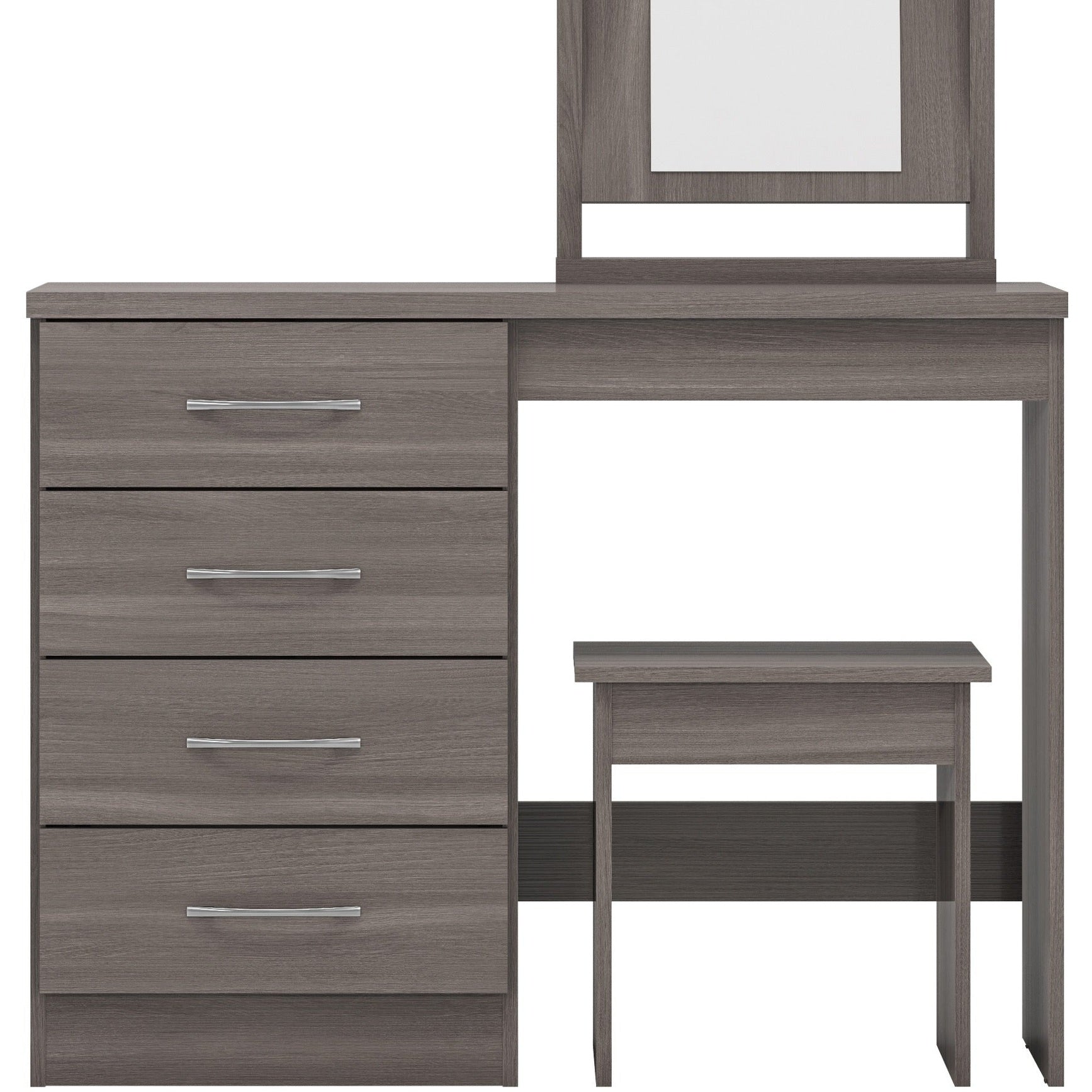 Nevada Dressing Table Set - Black Wood Grain