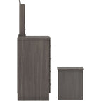 Nevada Dressing Table Set - Black Wood Grain