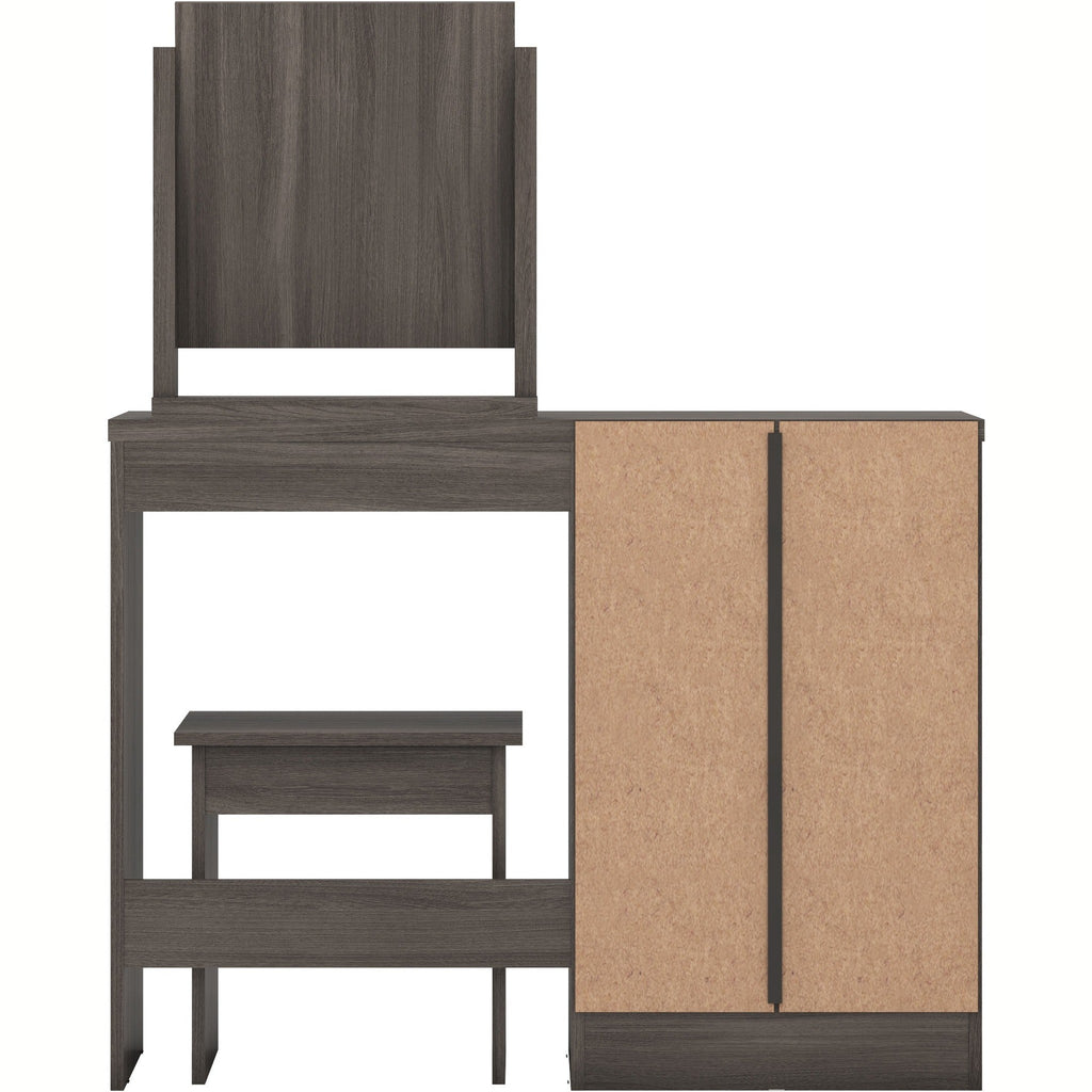 Nevada Dressing Table Set - Black Wood Grain