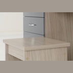 Nevada Dressing Table Set - Grey Gloss/Light Oak Effect Veneer