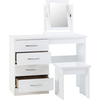 Nevada Dressing Table Set - White Gloss