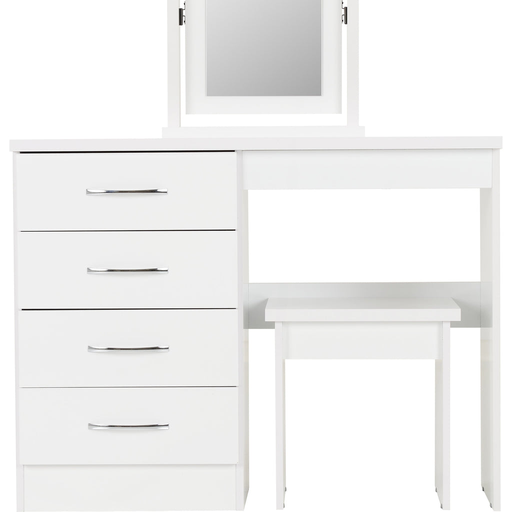 Nevada Dressing Table Set - White Gloss