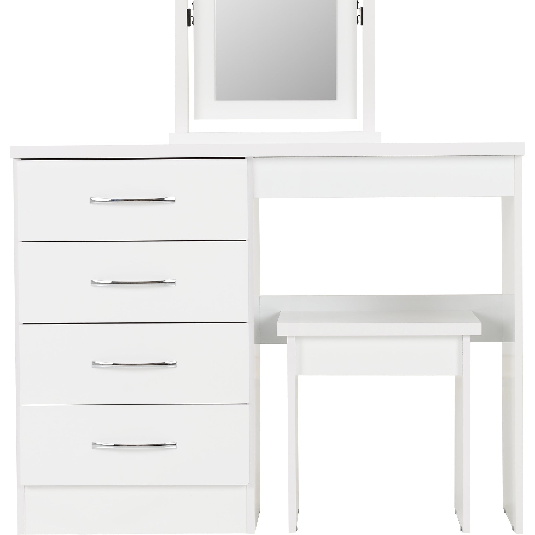 Nevada Dressing Table Set - White Gloss