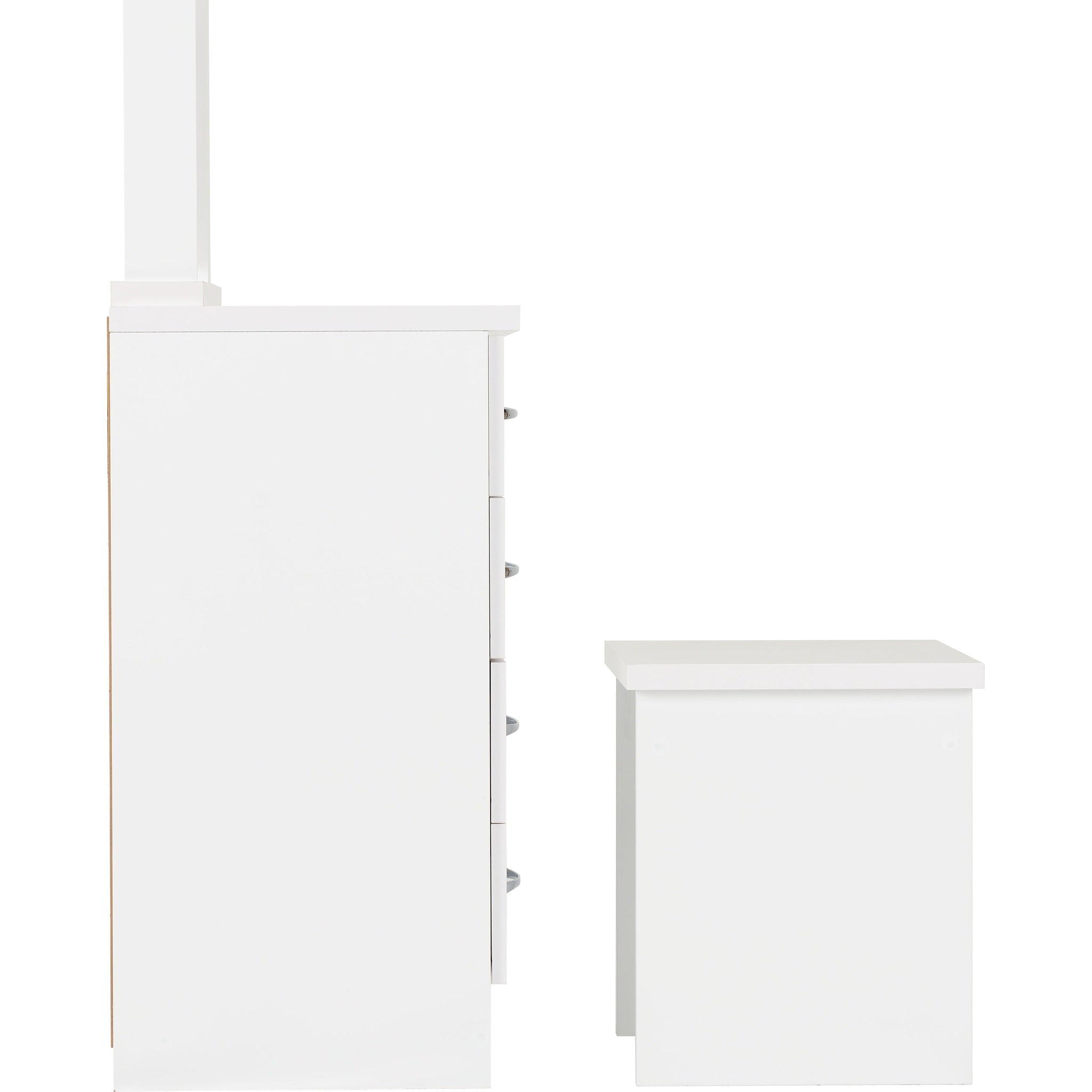 Nevada Dressing Table Set - White Gloss