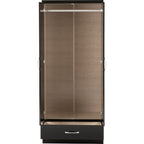 Nevada Mirrored 2 Door Wardrobe - Black Gloss