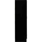 Nevada Mirrored 2 Door Wardrobe - Black Gloss
