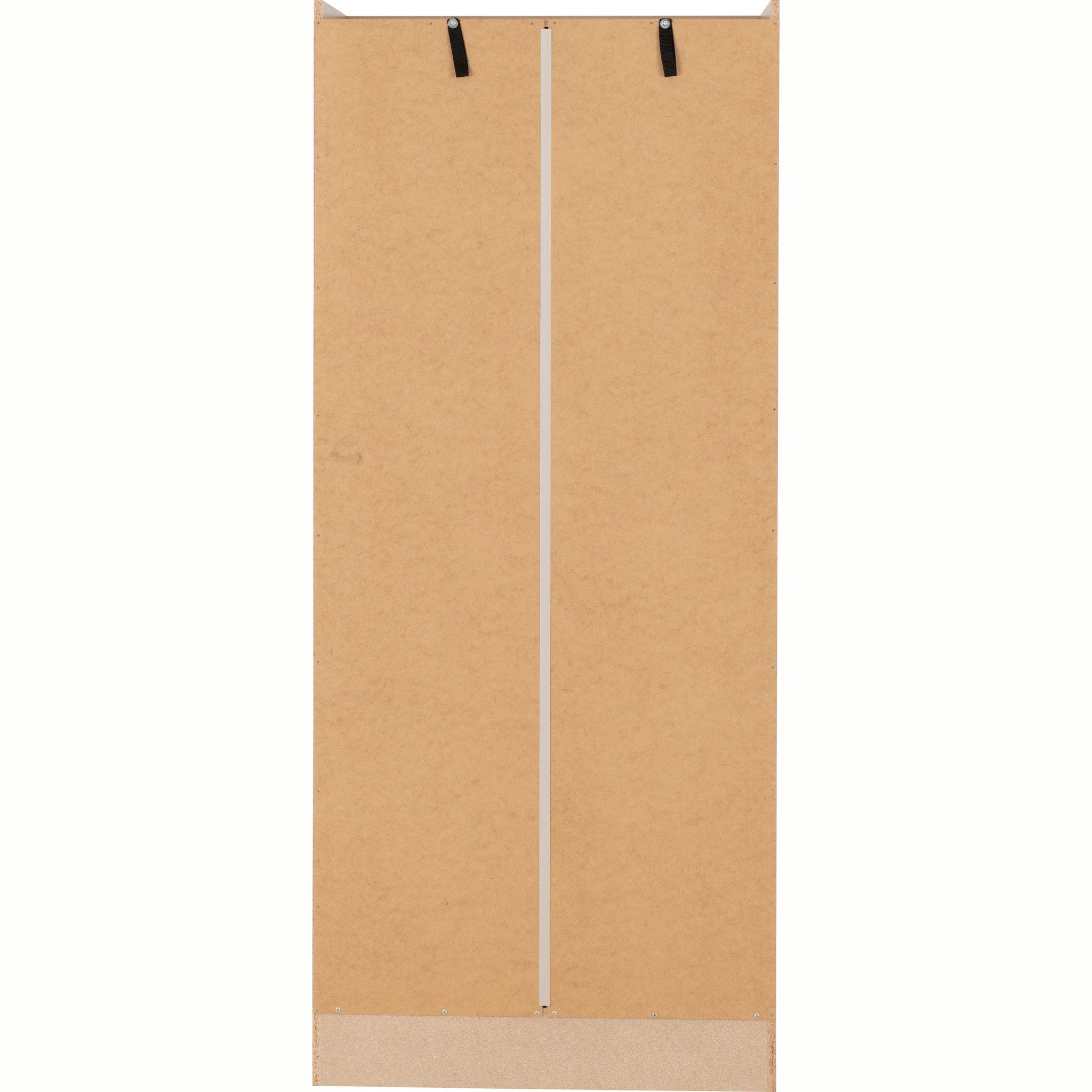 Nevada Mirrored 2 Door Wardrobe - Black Gloss
