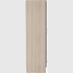 Nevada Mirrored 2 Door Wardrobe - Grey Gloss/Light Oak Effect Veneer