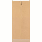 Nevada Mirrored 2 Door Wardrobe - Grey Gloss/Light Oak Effect Veneer