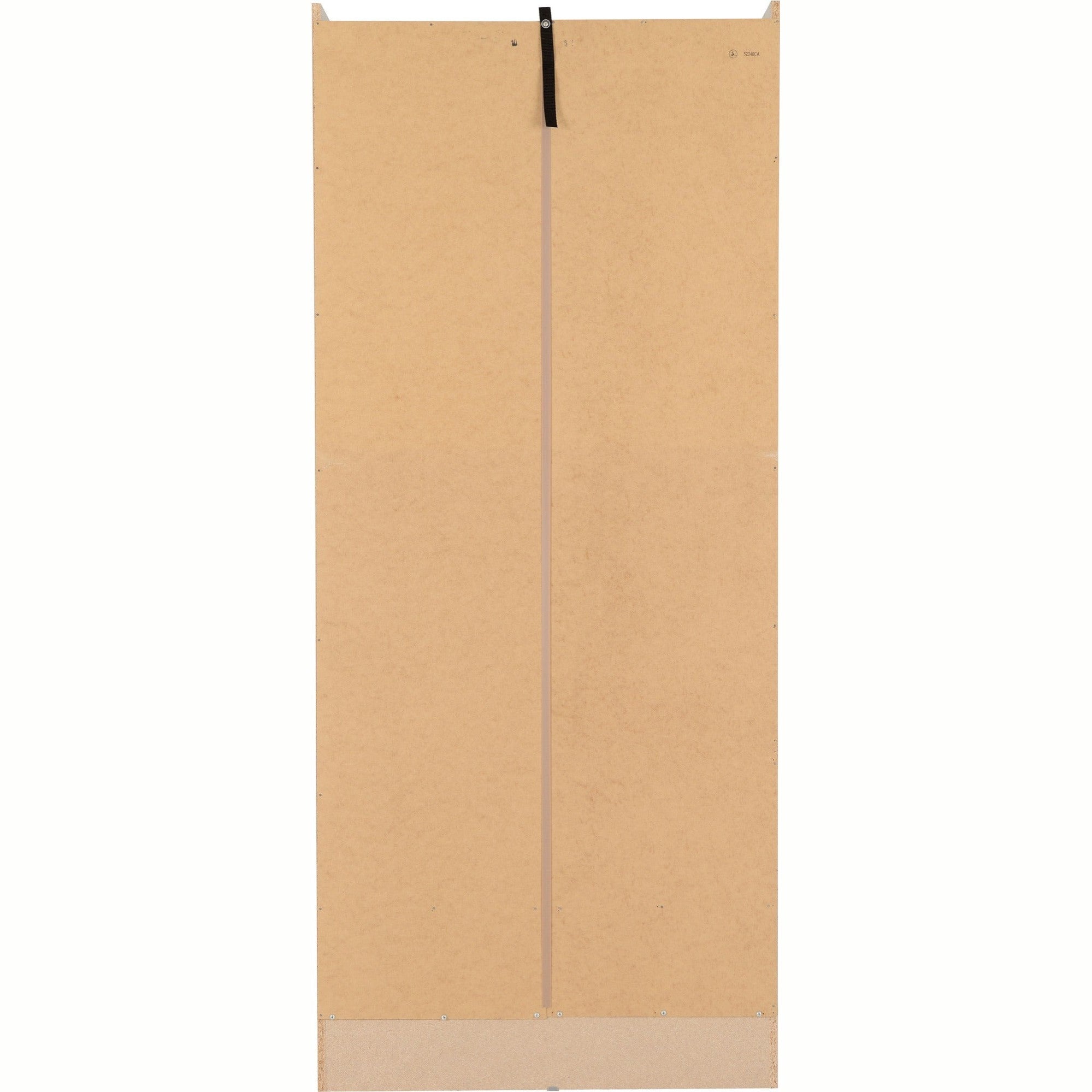 Nevada Mirrored 2 Door Wardrobe - Grey Gloss/Light Oak Effect Veneer