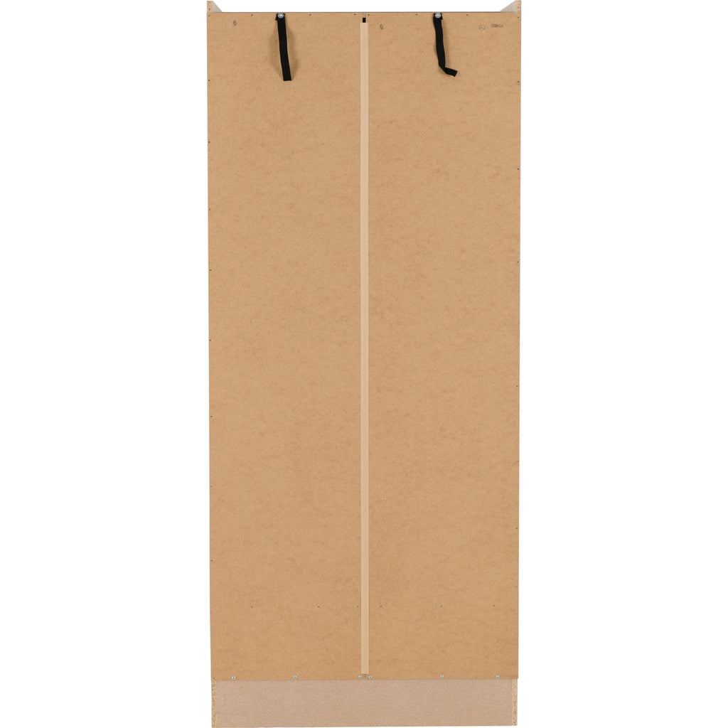 Nevada Mirrored 2 Door Wardrobe - Sonoma Oak Effect