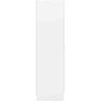 Nevada Mirrored Open Shelf Wardrobe - White Gloss
