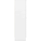 Nevada Mirrored Open Shelf Wardrobe - White Gloss