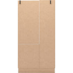 Nevada Mirrored Open Shelf Wardrobe - White Gloss