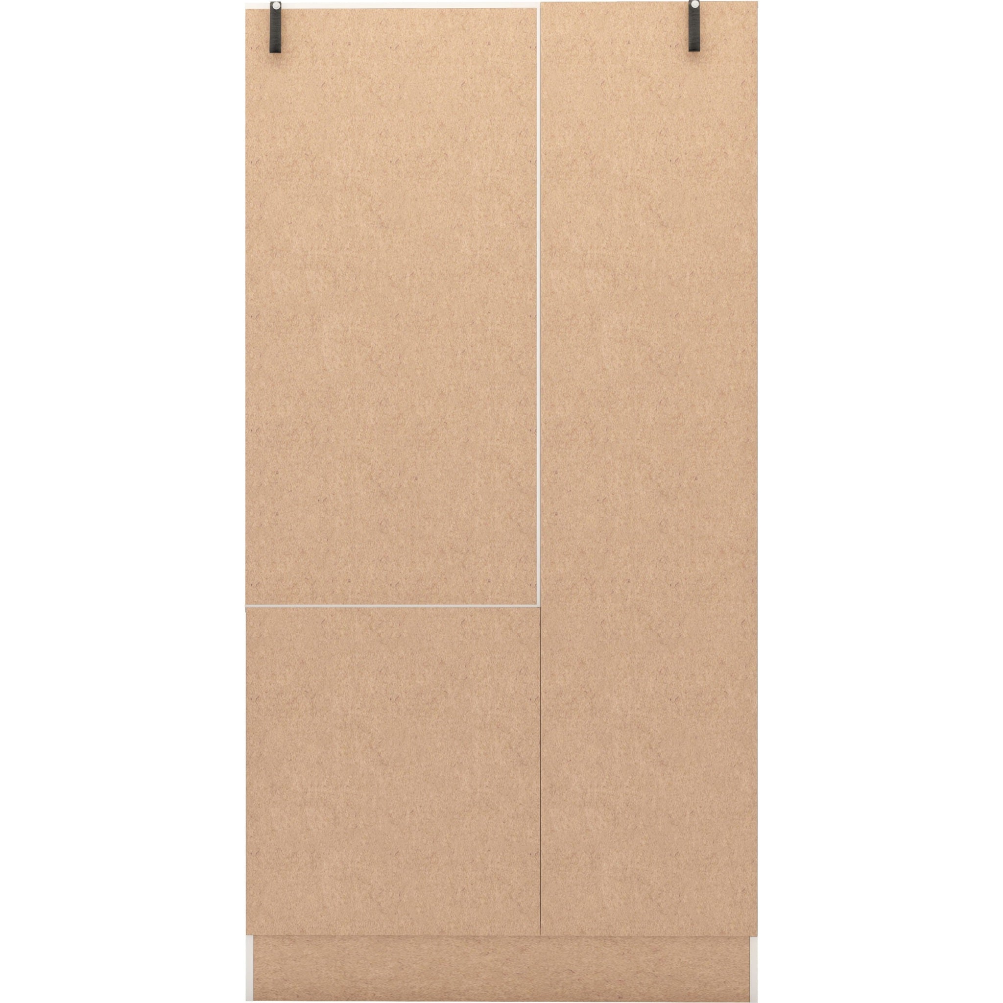 Nevada Mirrored Open Shelf Wardrobe - White Gloss