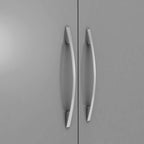 Nevada Petite Open Shelf Wardrobe - Grey Gloss/Light Oak Effect Veneer