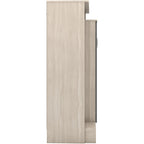 Nevada Petite Open Shelf Wardrobe - Grey Gloss/Light Oak Effect Veneer