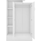 Nevada Petite Open Shelf Wardrobe - White Gloss