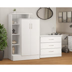 Nevada Petite Open Shelf Wardrobe - White Gloss