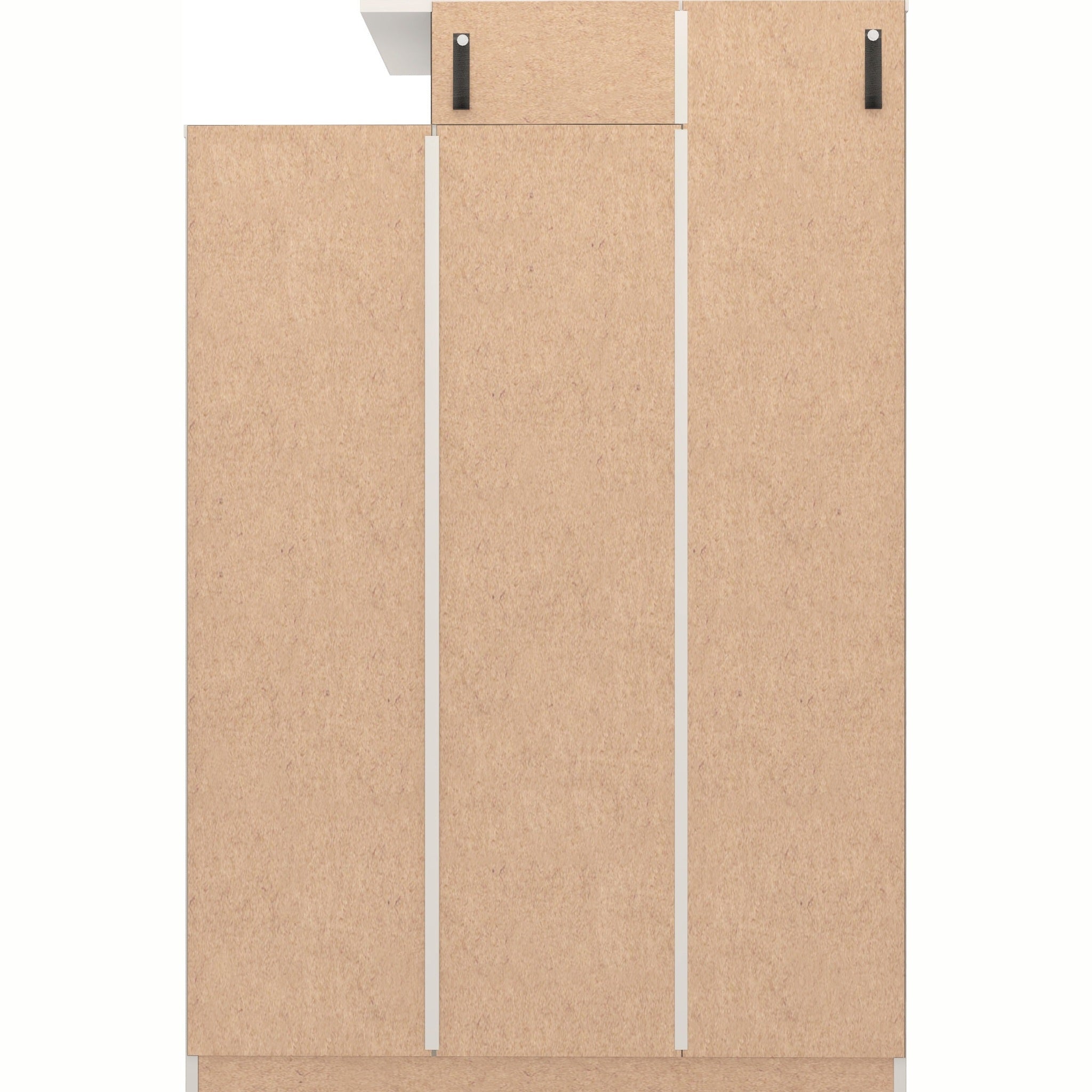 Nevada Petite Open Shelf Wardrobe - White Gloss