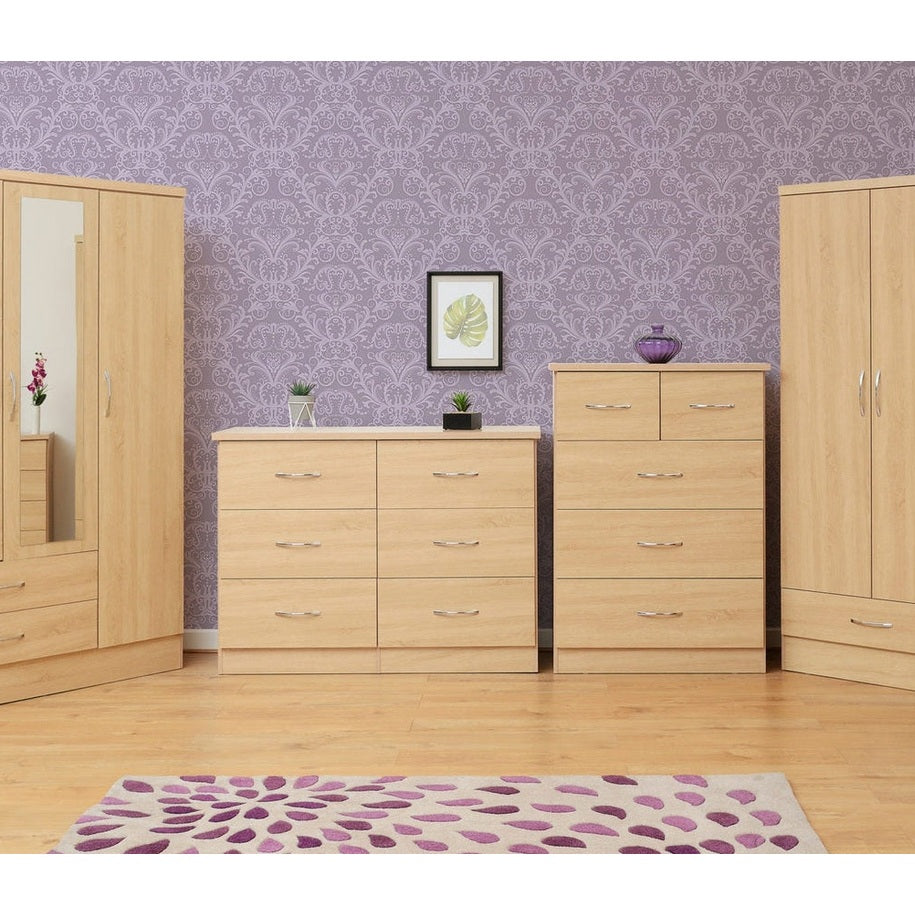 Nevada 3 Door 2 Drawer Wardrobe - Sonoma Oak Effect