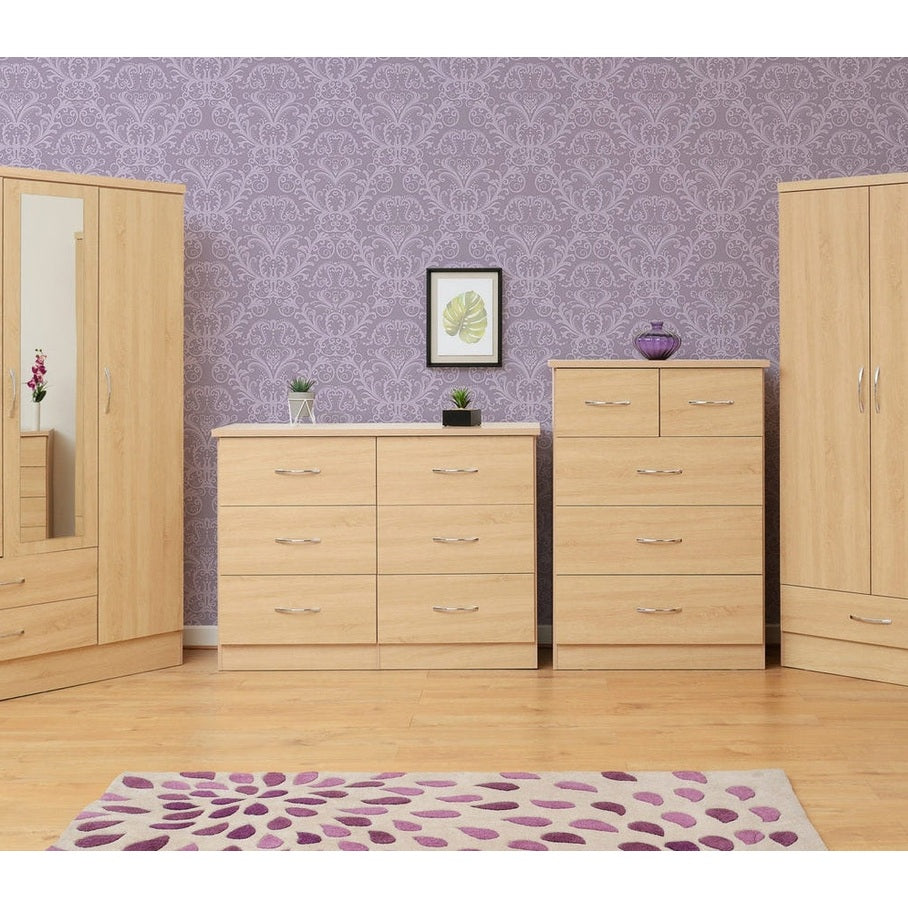 Nevada 2 Door 1 Drawer Wardrobe - Sonoma Oak Effect