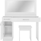 Nevada Vanity/Dressing Table Set - White Gloss