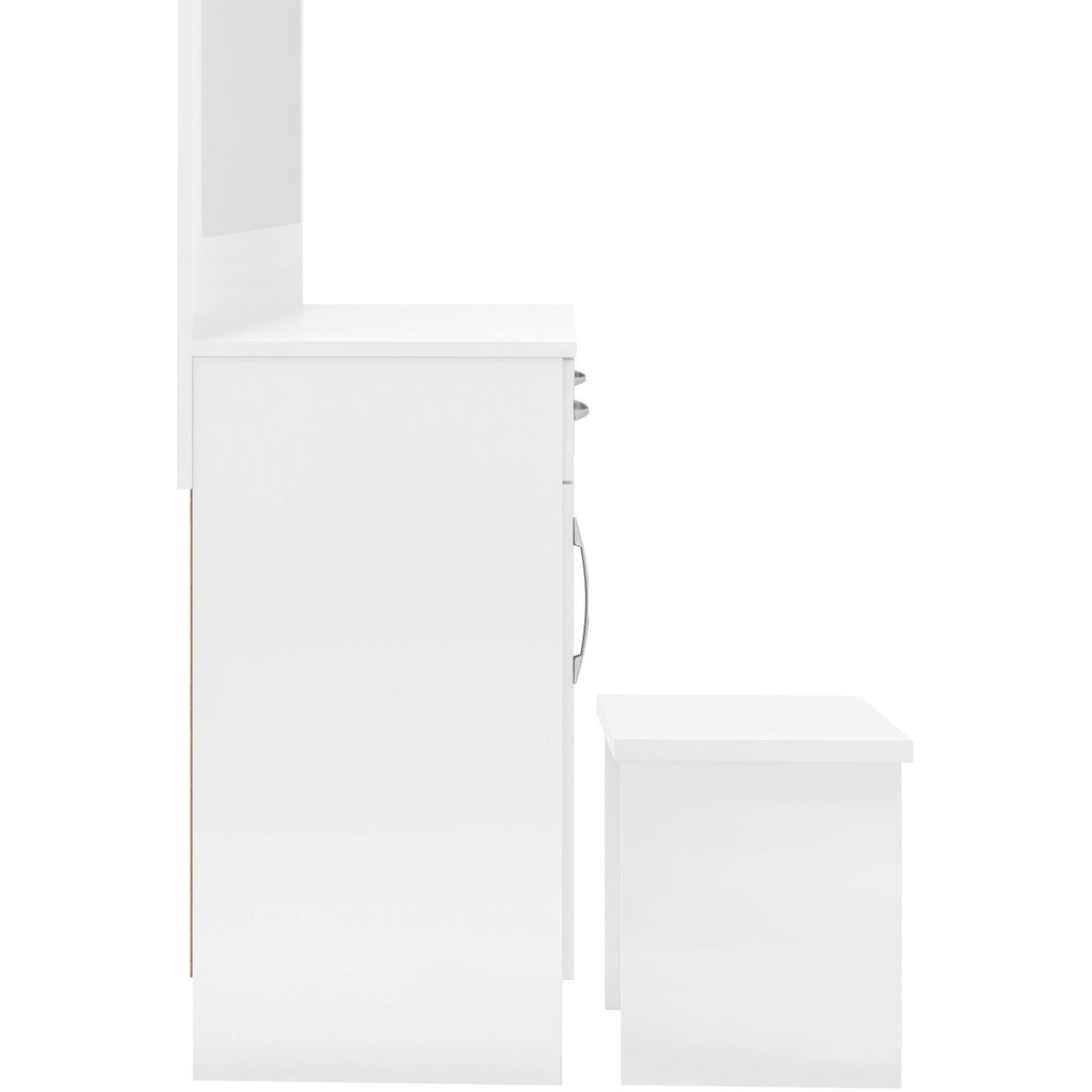 Nevada Vanity/Dressing Table Set - White Gloss
