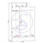 Nevada Petite Open Shelf Wardrobe - White Gloss